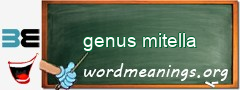 WordMeaning blackboard for genus mitella